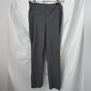 Hilary Radley Black and White Checkered Straight Leg Pants